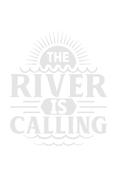 StoryGift Romania Sticker Eticheta 50CM Exterior cu mesajul in engleza "The river is calling" - raul striga , Vi