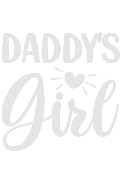 StoryGift Romania Sticker Eticheta 40CM Exterior cu inimioara si textul "Daddy's girl" - fetita tatalui preferat