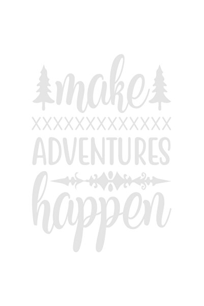 StoryGift Romania Sticker Eticheta 40CM Exterior cu brazi si mesajul "Make ad...