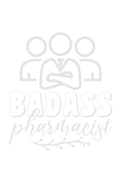 StoryGift Romania Sticker Eticheta 50CM Exterior pentru un farmacist smecher cu textul in engleza "Bada*s pharma