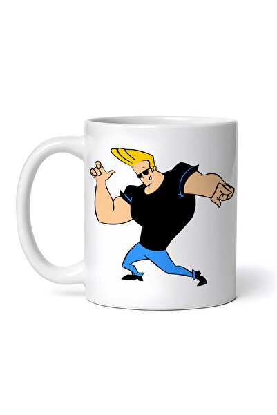 OEM Εξατομικευμένη λευκή κούπα, χορευτής Johnny Bravo, INOVATIX®. 330ml