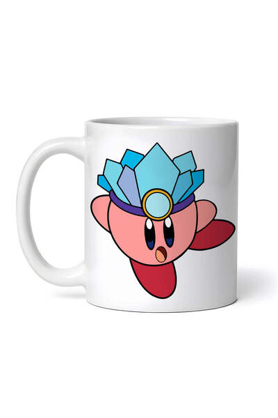 OEM Εξατομικευμένη λευκή κούπα, Kirby με στέμμα στο κεφάλι του, INOVATIX®. 330ml