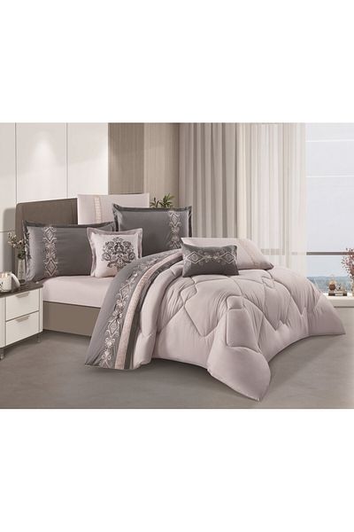 HOURS Horse Navrin 8-piece comforter set, embroidered with a modern and distinctive pattern, Carina-008