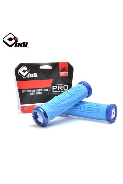 Choice PRO-Blue ODI Bicycle Lock on Grips for MTB Mountain Bike Handlebar Cover Alluminium Alloy+Silica Gel