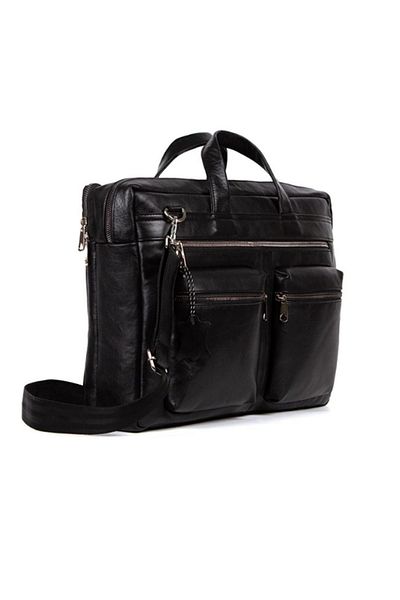 GIFT MALL Genuine Leather Premium Briefcase Laptop Bag