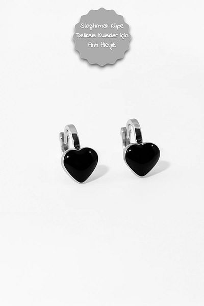 MakeWell Non-Perforated Earrings Ear Heart Design Clip-On Children's Earrings for Children Without Holes