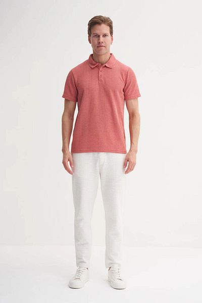 Cazador Polo Neck Dusty Rose Men's T-Shirt 4222