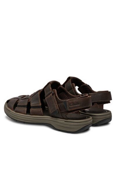 CLARKS Men's Sandals brown CLARKS-SALTWAY COVE DARK BROWN LEA 26176900
