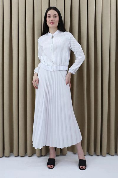 Armine TREND New Season 25Dsb668 Line Detailed Skirt Suit Modaayka