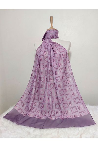 REMOMODA Patterned Chiffon Shawl 70 X 185 cm