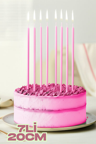 Baloncu Dede Metalik Pembe Pasta Mumu Çoklu Paket Doğum Günü Özel Gün