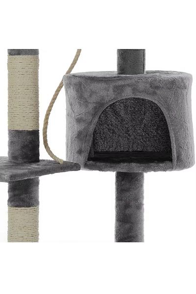 CADOCA Cat Playpen, Cadoca, 112 x 67 x 55 cm, 3 Relaxation Compartments, Grey