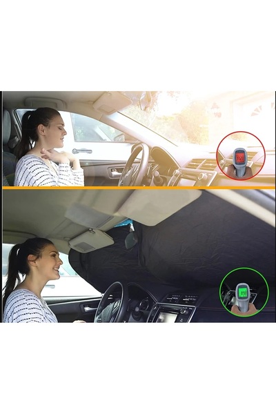 Topdan Katlanabilir Ön Cam Araba Güneşliği