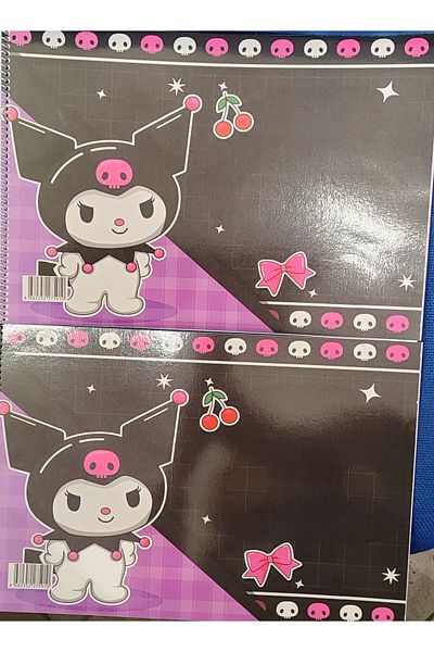 ada çanta kırtasiye Kuromi Figure Picture Notebook 35Cm*25Cm (Total 2 Pcs)
