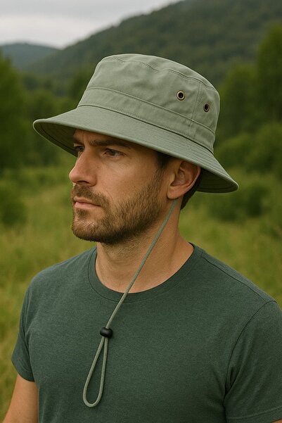 WOHOME Çıtçıtlı Bez Fötr Şapka Unisex Terletme Yapmaz