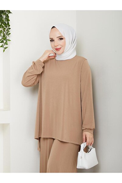 Moda Krash Sandy Pleated Trousers Set