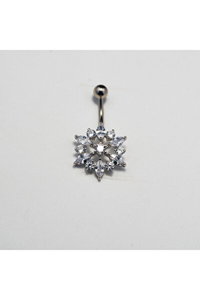 Piercing by Sever ÇİÇEK MODEL CERRAHİ ÇELİK GÖBEK BELLY PIERCING… GÜMÜŞ/SILVE...