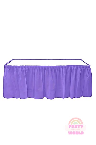 party world Plastic Table Skirt Purple – 1 Piece