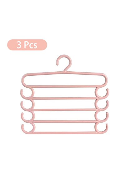 Choice شماعة ملابس وردية مكونة من 3 قطع، 1/2/3 قطع، متعددة الاستخدامات، توفر ...