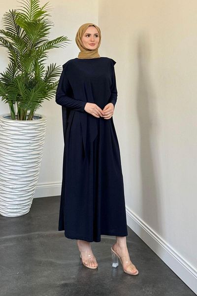 MERVEN AKYÜZ Κατάρι Σαντί Σετ Navy Blue
