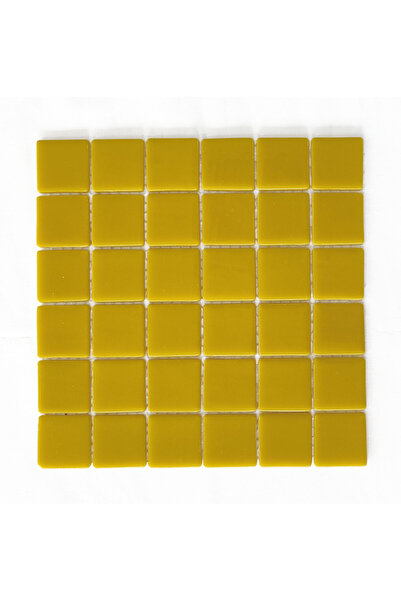 MozaiKristaL Tüm yüzeyler için 50x50mm. Sarı, 31,5x31,5cm. Fileli Cam Mozaik. (5 File Karo=0,5m2 Fiyatıdır)