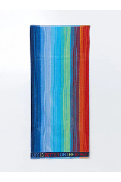 LC Waikiki Lcw Accessories Mixed Color Block Men's Beach Towel 70X150 cm
