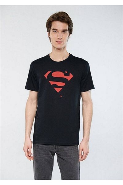 Mavi Ανδρικό μπλουζάκι Superman Printed Black M066875-900