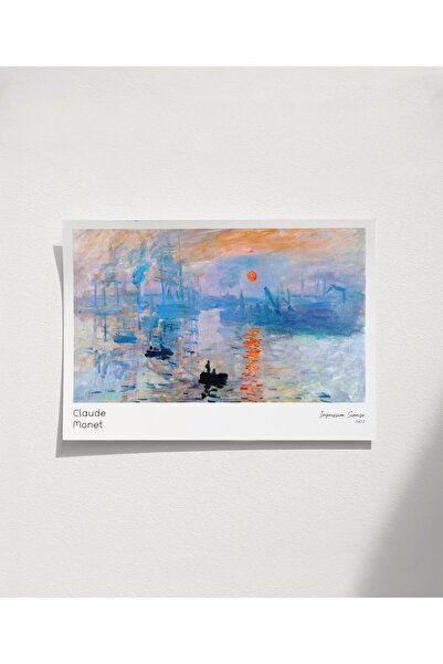 VOGLOO Çerçevesiz Poster Claude Monet Gün Doğumu