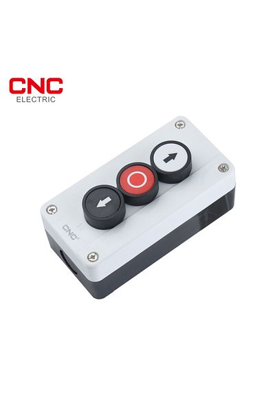 CNC 3 Hole Push Button Switch Control Box Waterproof Button Indicator Light Plastic Case Emergency S