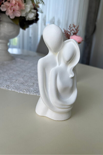 lina hobby Kadın Erkek Aşk Heykel Biblo Figürü 15Cm – Modern Dekoratif Masaüs...