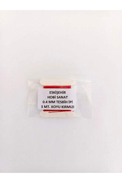 Eskişehir hobi sanat 3 Meters Dark Red Color 0.4 mm Rosary Thread
