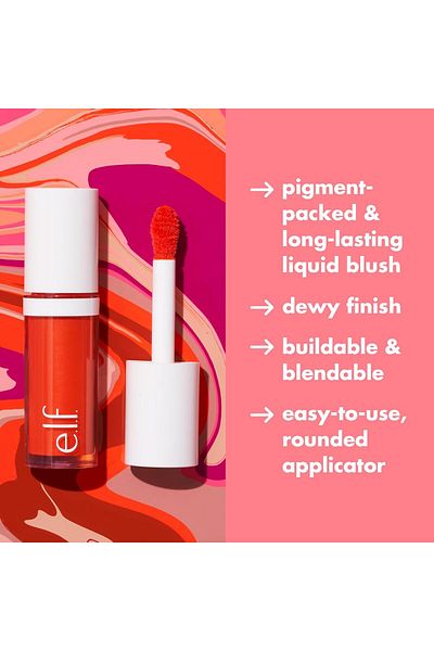 ELF elf Camo Liquid Blush - Long-lasting camo liquid blush with a soft, dewy finish in pinky