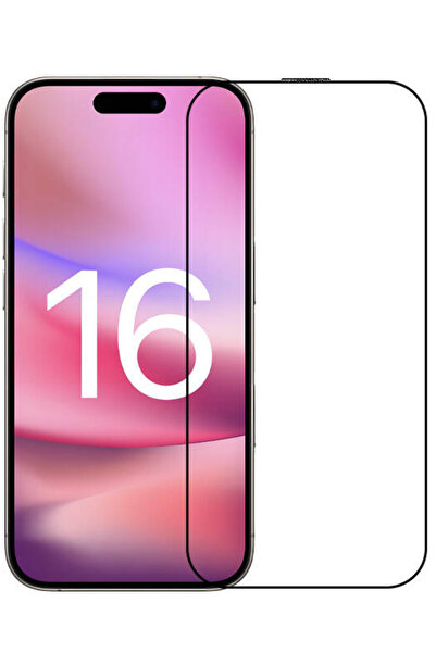 KVK PRİVACY Apple İphone 16 Uyumlu Ekran Koruyucu Tam Kaplayan Cam Darbe Emic...