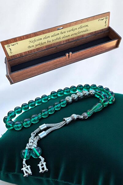 Atolyezone Sertifikalı Sıkma Ateş Kehribar Tesbih Hediyelik Harfli, İsimli Te...