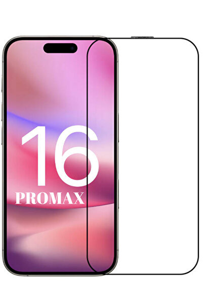 KVK PRİVACY Apple iPhone 16 Pro Max Compatible Screen Protector Full Covering Glass Shock Absorbing Esd Anti Static