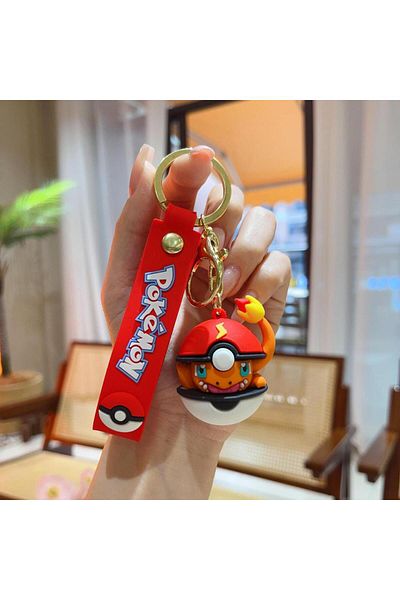 Miniso Charizard Poké Ball Pikachu Figure Keychain Cute Pokemon Doll Jewelry Schoolbag Pendant Car Keyring