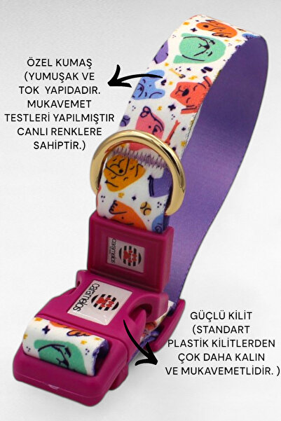 CARAMELOS İSİMLİ KÖPEK TASMASI, İSİMLİ TASMA, ORTA VE BÜYÜK IRK TASMA, KÖPEK TASMA, KİŞİYE ÖZEL TASMA, 2,5 CM