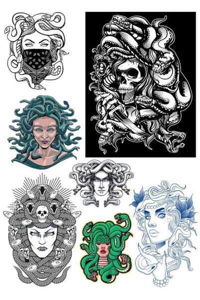 Reysa Tasarım Medusa Sticker Set-1 7 Pieces Phone, Tablet, Notebook, Laptop S...