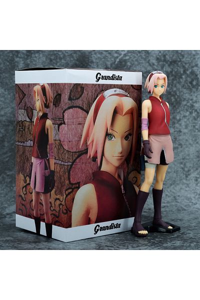 BANDAI with box Naruto Figure Anime Shippuden Haruno Sakura Action Figure Standing Position Collection Toy