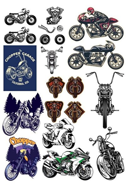 Reysa Tasarım مجموعة ملصقات المحرك - 2 15 قطعة للهاتف والكمبيوتر اللوحي والكم...