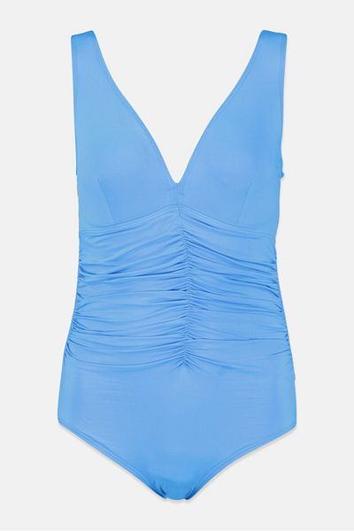 Coco Reef Women Ruched One Piece Swimwear, Azure
