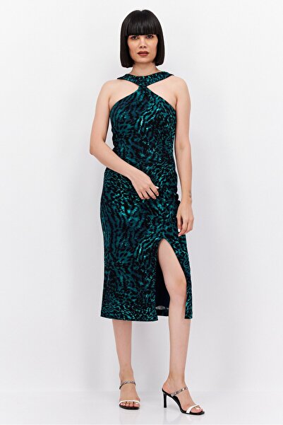 RACHEL ROY Women Animal Print Sheath Dress, Green