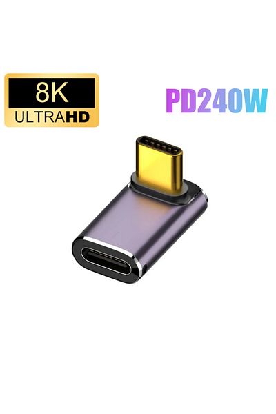 Choice F2ml Usb 4.0 Pd 240w 8k 60hz Charger Connector For Macbook 40gbps High Speed Usb C Otg U-shape Strai