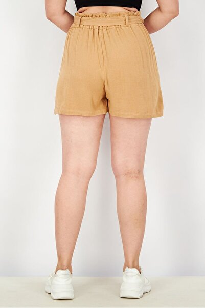 Cropp Women Solid Basic Shorts, Tan