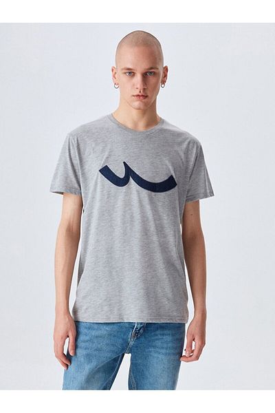 Ltb Γκρι μπλουζάκι με λογότυπο Crew Neck