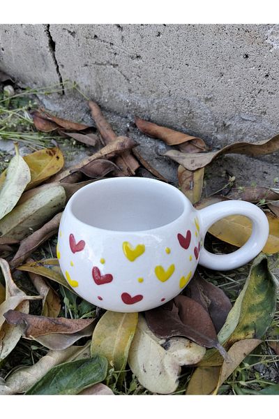 Home Coffee Cup "Heart Team Pattern"