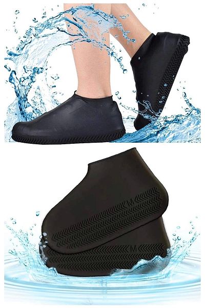 PRATİKOBA Silicone Rain Protective Shoe Cover Non-Slip Water Dirt Proof Small (26-33)