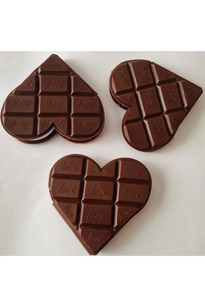 PRATİKOBA Heart Design Chocolate Notebook