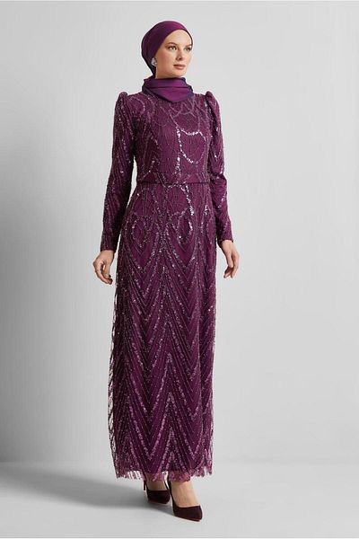 Alvina Sequin Evening Dress 50508