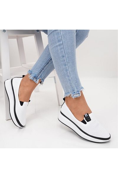 RealBella Pantofi Piele Naturala, Varf Rotund